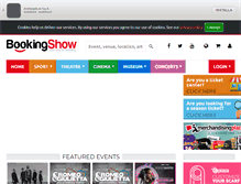 Tablet Screenshot of bookingshow.com